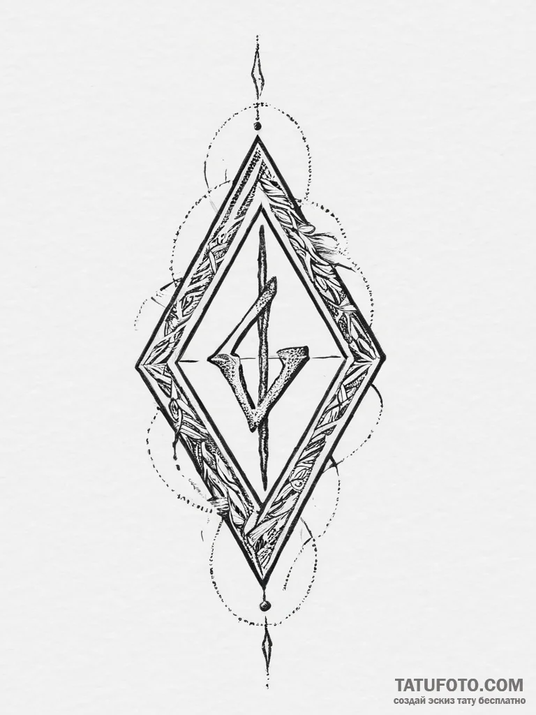 54. tattoo sketch: a rune appearing as if mag... - эскиз тату (№1754063081_0, 01.08.2025 15:44) — Tatufoto.com
