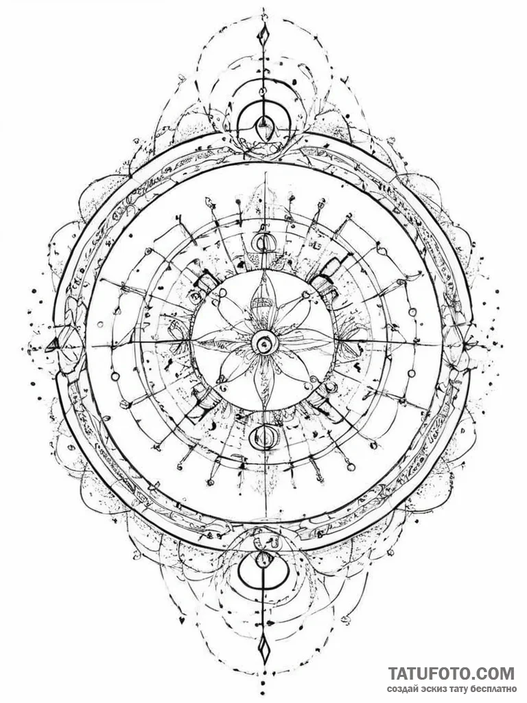 Tattoo design a cosmic energy field forming t... - эскиз тату (№1754064127_0, 01.08.2025 16:02) — Tatufoto.com