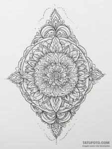 A mandala pattern (is there, but can be half-... - эскиз тату (№1754068012_0, 01.08.2025 17:06) — Tatufoto.com