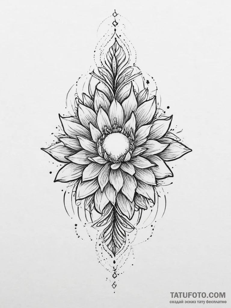 Tattoo design a delicate light breaking throu... - эскиз тату (№1754068224_0, 01.08.2025 17:10) — Tatufoto.com
