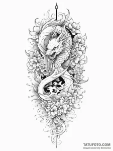 Dagger, tattoo line art, irezumi japanese tat... - эскиз тату (№1754071278_0, 01.08.2025 18:01) — Tatufoto.com