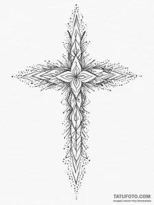 Tattoo design a single, small, unadorned cros... - эскиз тату (№1754072666_0, 01.08.2025 18:24) — Tatufoto.com