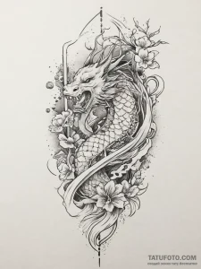 Tattoo design a traditional bow and quiver, s... - эскиз тату (№1754072866_0, 01.08.2025 18:27) — Tatufoto.com