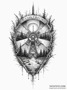 The eerie, abandoned chernobyl exclusion zone... - эскиз тату (№1754073680_0, 01.08.2025 18:41) — Tatufoto.com