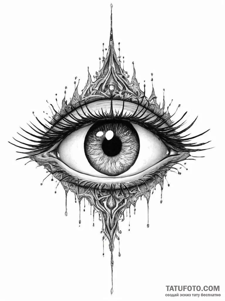 The eye of sauron - эскиз тату (№1754073880_0, 01.08.2025 18:44) — Tatufoto.com