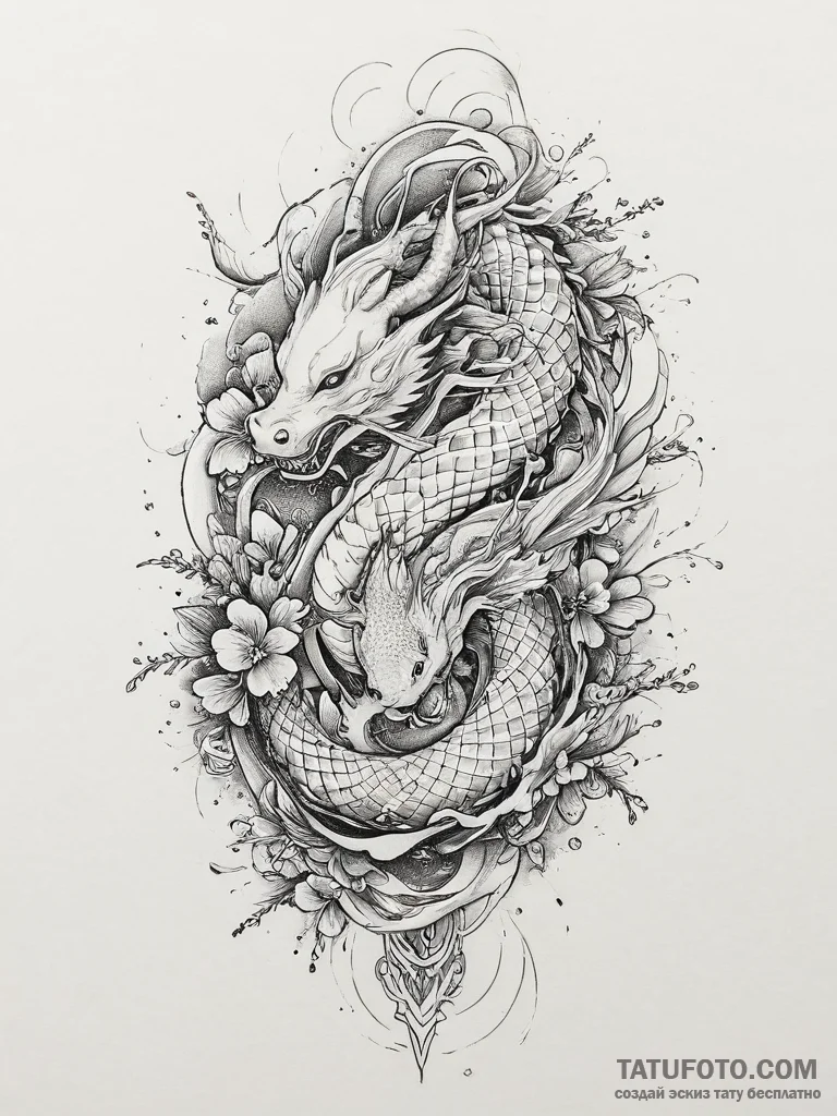 Tattoo sketch an abstract "wall" of interconn... - эскиз тату (№1754076315_0, 01.08.2025 19:25) — Tatufoto.com