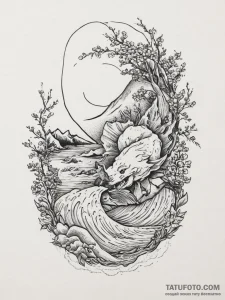 Sisyphus pushing the boulder, artistic tattoo... - эскиз тату (№1754079349_0, 01.08.2025 20:15) — Tatufoto.com
