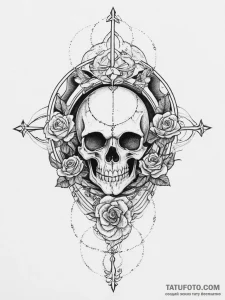 Tattoo design a blackwork tattoo of the rulin... - эскиз тату (№1754079552_0, 01.08.2025 20:19) — Tatufoto.com