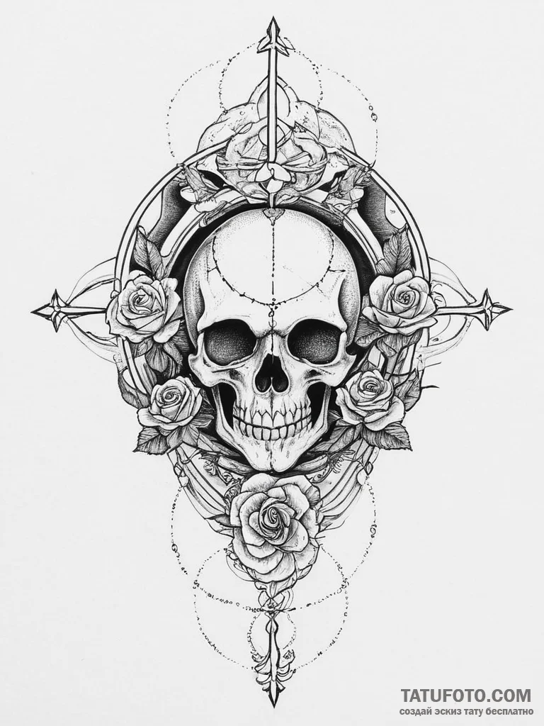 Tattoo design a blackwork tattoo of the rulin... - эскиз тату (№1754079552_0, 01.08.2025 20:19) — Tatufoto.com