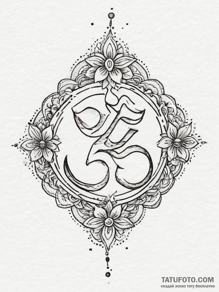 Tattoo design a spiritual symbol (e.g., ohm,... - эскиз тату (№1754080751_0, 01.08.2025 20:39) — Tatufoto.com