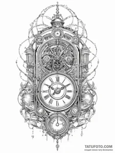 Time machine - эскиз тату (№1754081943_0, 01.08.2025 20:59) — Tatufoto.com