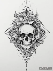 Tattoo design: a "seeded field" rhombus integ... - эскиз тату (№1754082539_0, 01.08.2025 21:08) — Tatufoto.com