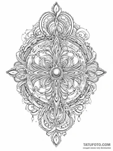 Tattoo design: a minimalist svarozhich, resem... - эскиз тату (№1754082736_0, 01.08.2025 21:12) — Tatufoto.com