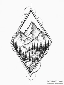 Tattoo sketch a geometric representation of a... - эскиз тату (№1754084542_0, 01.08.2025 21:42) — Tatufoto.com