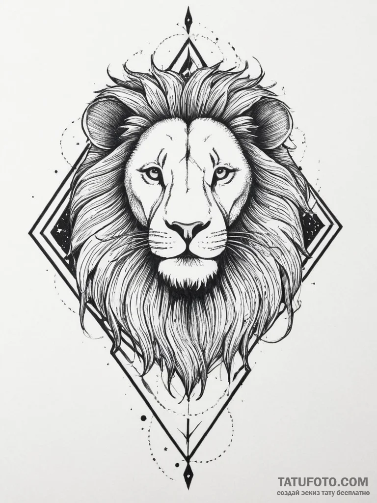 Tattoo sketch a leo constellation, its stars... - эскиз тату (№1754085993_0, 01.08.2025 22:06) — Tatufoto.com