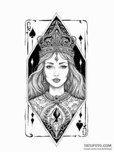 Queen of spades - эскиз тату (№1754220900_0, 03.08.2025 11:35) — Tatufoto.com