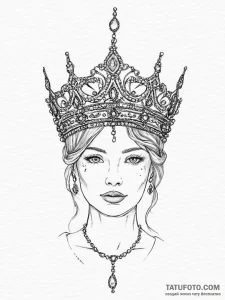 Tattoo sketch a small, delicate crown or tiar... - эскиз тату (№1754222096_0, 03.08.2025 11:54) — Tatufoto.com