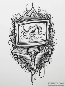 Tattoo sketch an abstract representation of "... - эскиз тату (№1754222293_0, 03.08.2025 11:58) — Tatufoto.com