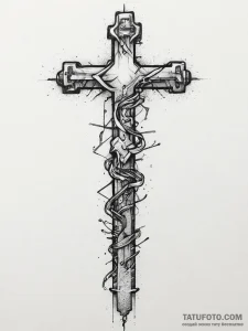 Tattoo design a retro pixelated character's s... - эскиз тату (№1754222886_0, 03.08.2025 12:08) — Tatufoto.com