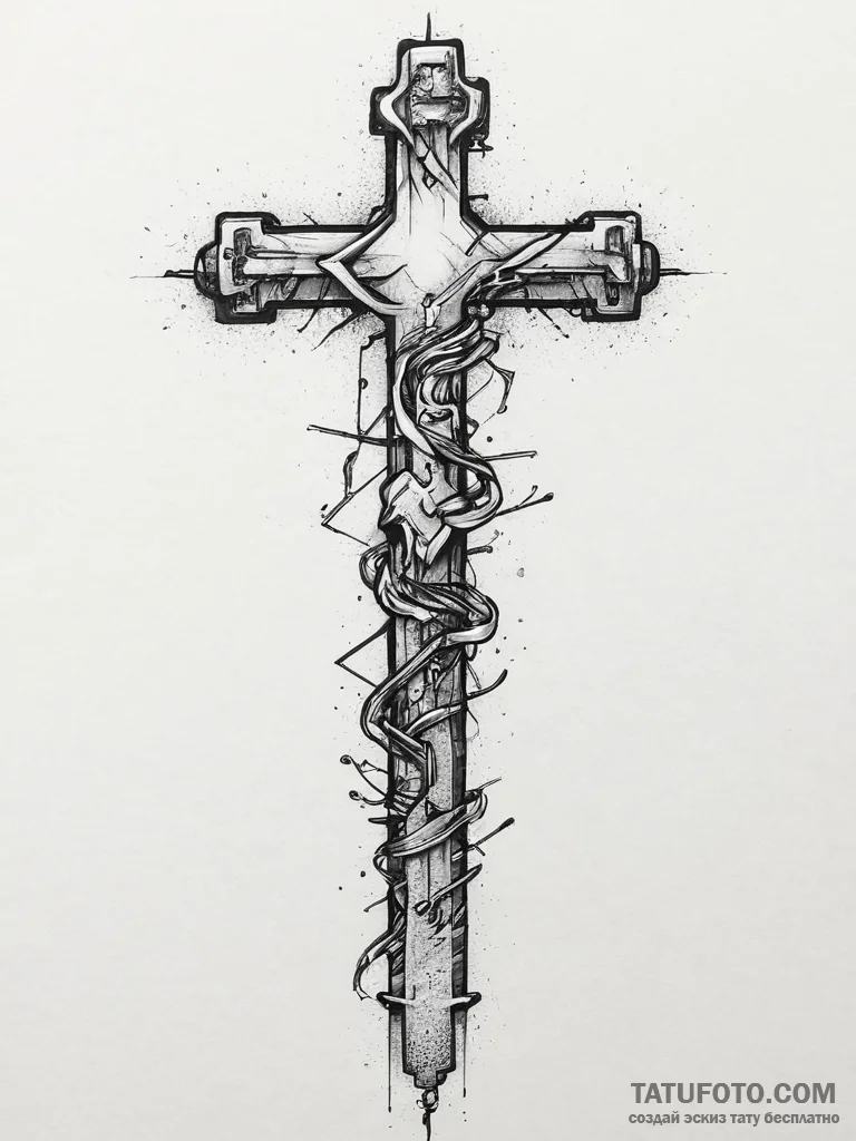 Tattoo design a retro pixelated character's s... - эскиз тату (№1754222886_0, 03.08.2025 12:08) — Tatufoto.com