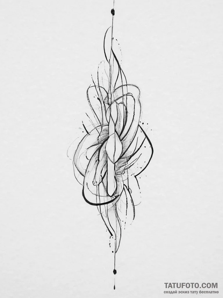 Tattoo sketch a strong, single brushstroke, s... - эскиз тату (№1754224101_0, 03.08.2025 12:28) — Tatufoto.com