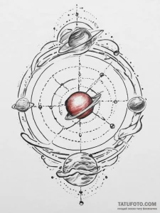 Tattoo sketch a zodiac glyph with its corresp... - эскиз тату (№1754224914_0, 03.08.2025 12:41) — Tatufoto.com