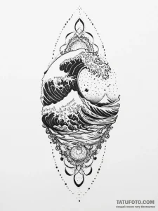 Tattoo design a fine line wave on the inner b... - эскиз тату (№1754227541_0, 03.08.2025 13:25) — Tatufoto.com