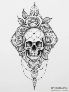 Tattoo sketch a detailed miniature antique lo... - эскиз тату (№1754228737_0, 03.08.2025 13:45) — Tatufoto.com