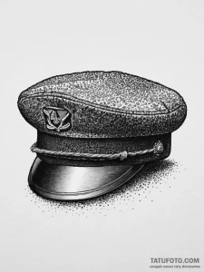 Tattoo sketch a generic military cap or beret... - эскиз тату (№1754229137_0, 03.08.2025 13:52) — Tatufoto.com