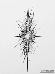 Tattoo design a stylized lightning bolt from... - эскиз тату (№1754231154_0, 03.08.2025 14:25) — Tatufoto.com