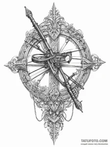 Tattoo design a detailed medieval crossbow, r... - эскиз тату (№1754231352_0, 03.08.2025 14:29) — Tatufoto.com