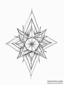 Six-pointed star - эскиз тату (№1754232544_0, 03.08.2025 14:49) — Tatufoto.com