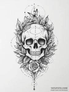 Tattoo sketch an ethereal forest scene with g... - эскиз тату (№1754235788_0, 03.08.2025 15:43) — Tatufoto.com