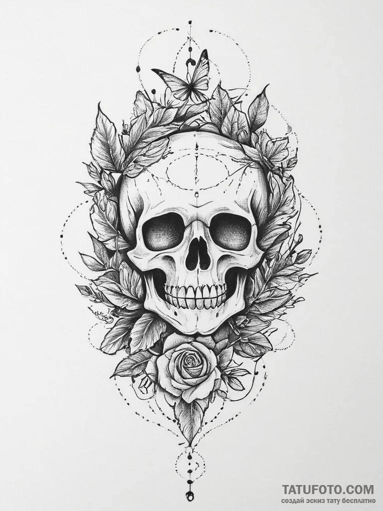 Tattoo sketch an ethereal forest scene with g... - эскиз тату (№1754235788_0, 03.08.2025 15:43) — Tatufoto.com