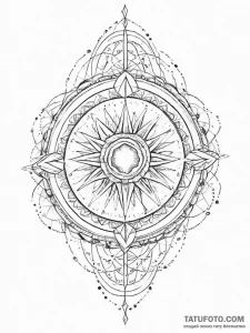 Tattoo design a zodiac glyph composed of micr... - эскиз тату (№1754236205_0, 03.08.2025 15:50) — Tatufoto.com