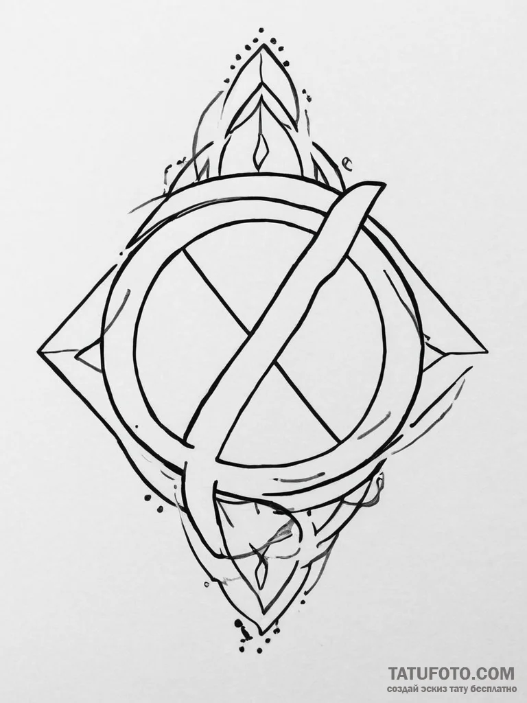Tattoo sketch a symbol representing a signifi... - эскиз тату (№1754237998_0, 03.08.2025 16:19) — Tatufoto.com