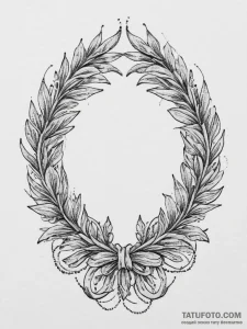 Tattoo design a laurel wreath, for triumph an... - эскиз тату (№1754239024_0, 03.08.2025 16:37) — Tatufoto.com