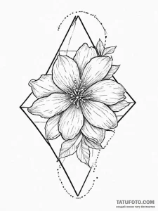 Jasmine, tattoo drawing outline, dotwork tatt... - эскиз тату (№1754240064_0, 03.08.2025 16:54) — Tatufoto.com