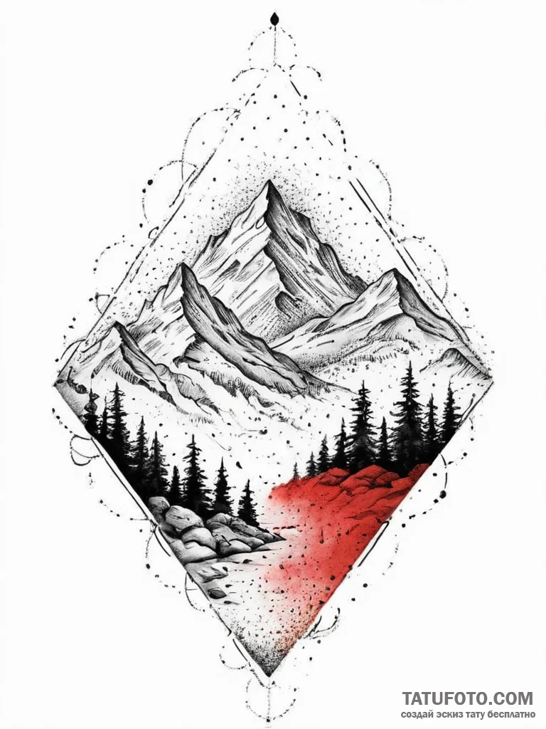 Mountains, tattoo flash sheet design, black a... - эскиз тату (№1754240270_0, 03.08.2025 16:57) — Tatufoto.com