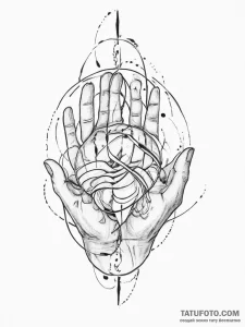 Tattoo design an abstract 'energy flow' betwe... - эскиз тату (№1754241311_0, 03.08.2025 17:15) — Tatufoto.com
