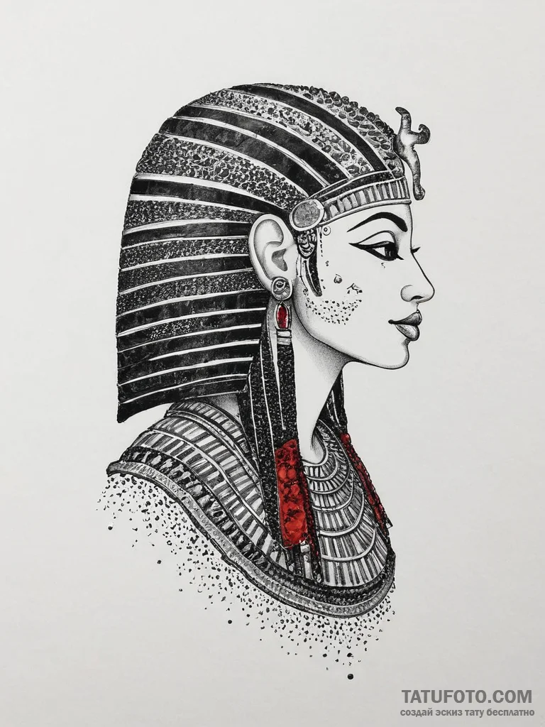 Tattoo design an ancient egyptian warrior's p... - эскиз тату (№1754241922_0, 03.08.2025 17:25) — Tatufoto.com