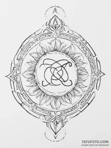 Tattoo sketch a single keyword representing t... - эскиз тату (№1754242966_0, 03.08.2025 17:42) — Tatufoto.com