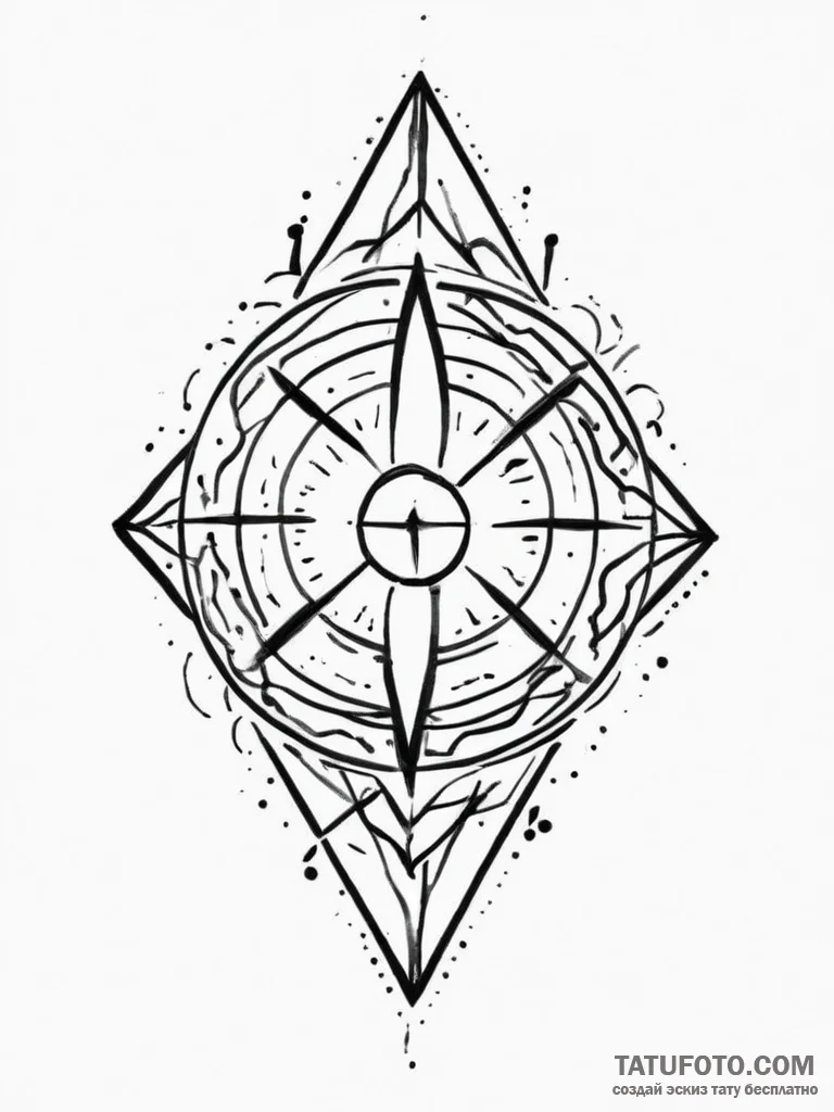 Tattoo design a minimalistic symbol of a resp... - эскиз тату (№1754243374_0, 03.08.2025 17:49) — Tatufoto.com