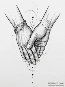 Tattoo design a single line forming two abstr... - эскиз тату (№1754246218_0, 03.08.2025 18:36) — Tatufoto.com