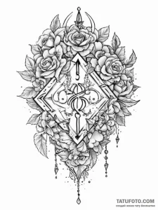 140. tattoo sketch: "ud" rune surrounded by s... - эскиз тату (№1754247652_0, 03.08.2025 19:00) — Tatufoto.com