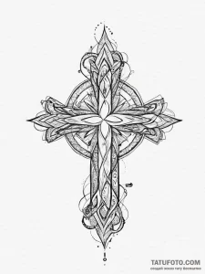 Tattoo design a minimalist cross or star of l... - эскиз тату (№1754248674_0, 03.08.2025 19:17) — Tatufoto.com