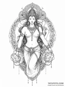 богиня фортуны - эскиз тату (№1754249036_0, 03.08.2025 19:23) — Tatufoto.com