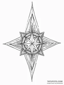 Tattoo sketch a strong, clear star acting as... - эскиз тату (№1754255002_0, 03.08.2025 21:03) — Tatufoto.com