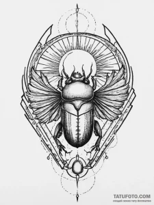 An egyptian scarab pushing the sun (is there,... - эскиз тату (№1754256022_0, 03.08.2025 21:20) — Tatufoto.com