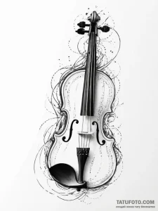 Tattoo design a classical music instrument (e... - эскиз тату (№1754257016_0, 03.08.2025 21:36) — Tatufoto.com